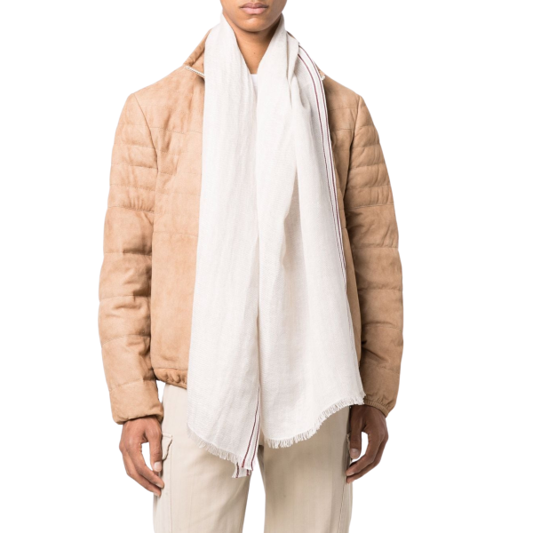 brunello-cucinelli-echarpe-lin-cachemire-soie-beige-gance-bordeaux
