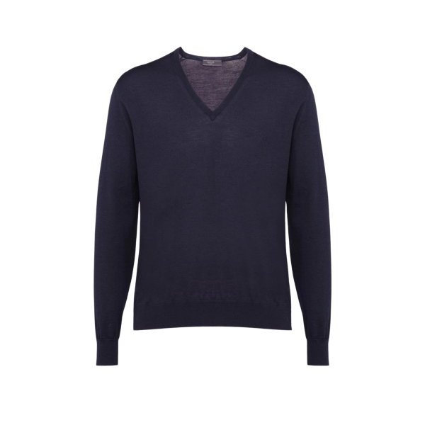 prada-pull-col-v-en-laine-peignee-bleu-marine