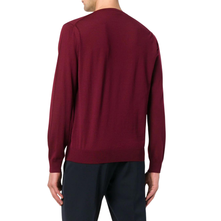 prada-pull-col-v-en-laine-peignee-rouge-bordeaux