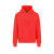 Sweat-shirt à capuche jersey technique rouge broderie DG