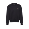 Sweat shirt col rond coton noir clou metal