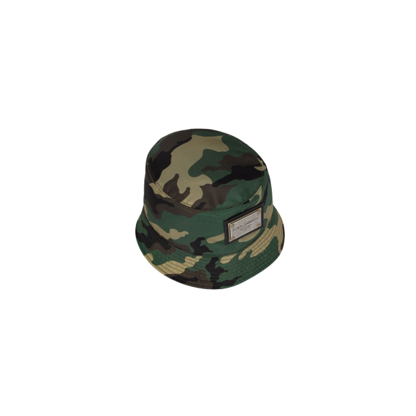 Bob coton camouflage kaki plaque logo DG