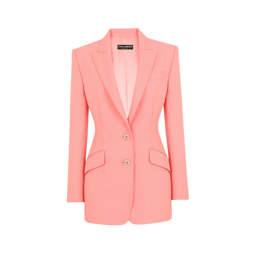 Veste Tailleur cintrée 2 boutons Rose