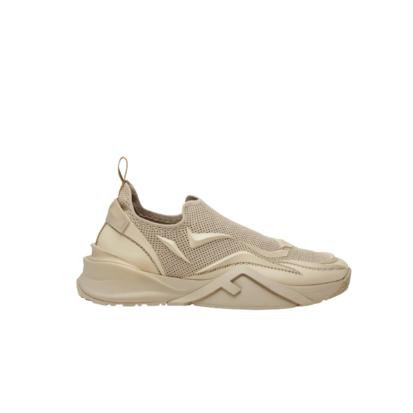 Baskets running Flow Maille beige