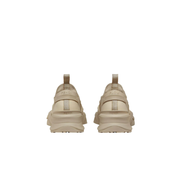 Baskets running Flow Maille beige