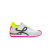 Baskets Flow Runner nylon daim blanc noir jaune fluo semelle rose