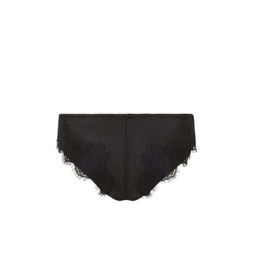 Culotte Slip Dolce & Gabbana Satin Dentelle Noire