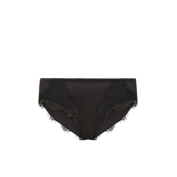 Culotte Slip Dolce & Gabbana Satin Dentelle Noire