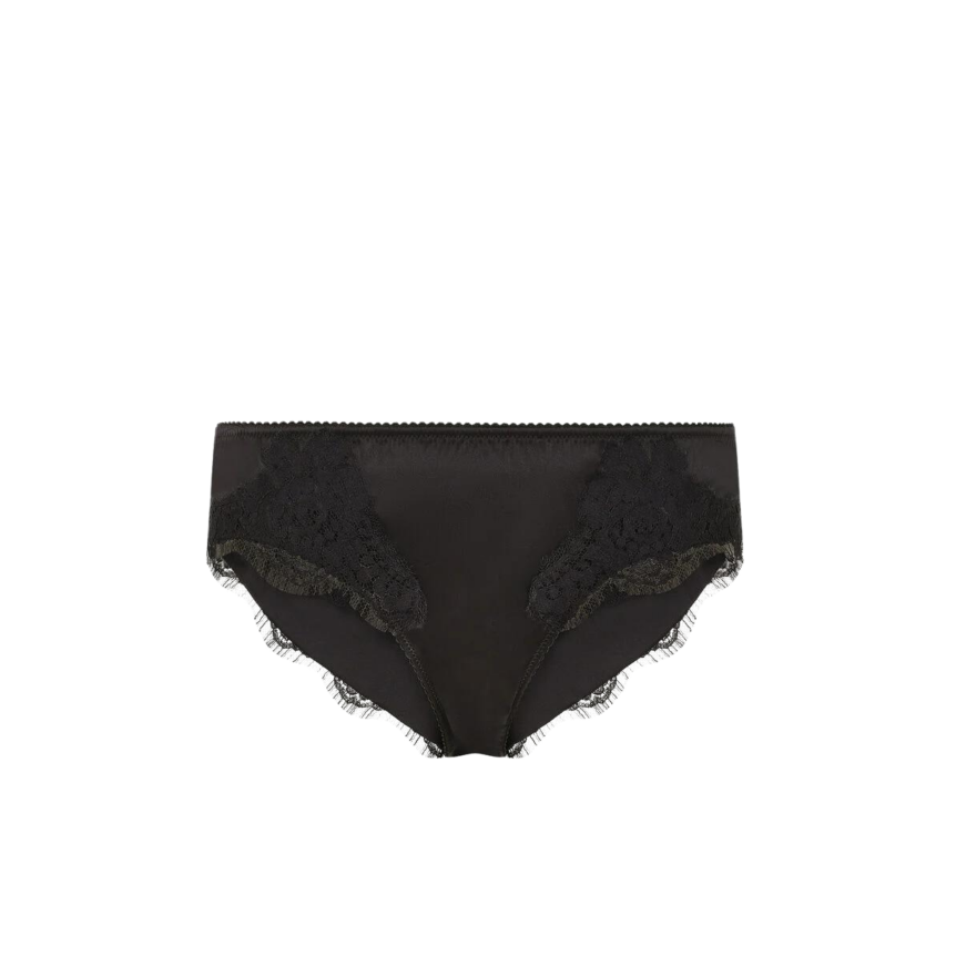 Culotte Slip Dolce & Gabbana Satin Dentelle Noire
