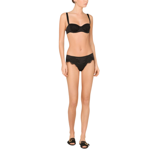Culotte Slip Dolce & Gabbana Satin Dentelle Noire