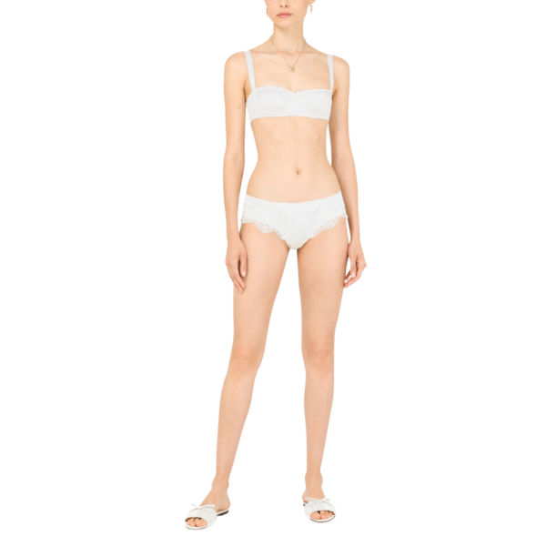Culotte Slip Dolce & Gabbana Satin Dentelle Blanche