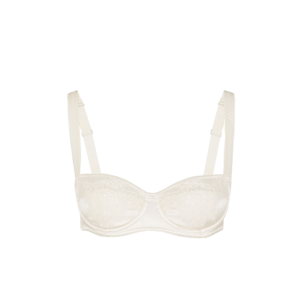 Soutien-gorge Dolce & Gabbana balconnet demi-mousse satin dentelle Champagne Rosé
