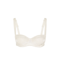 Soutien-gorge balconnet demi-mousse satin dentelle Champagne Rosé