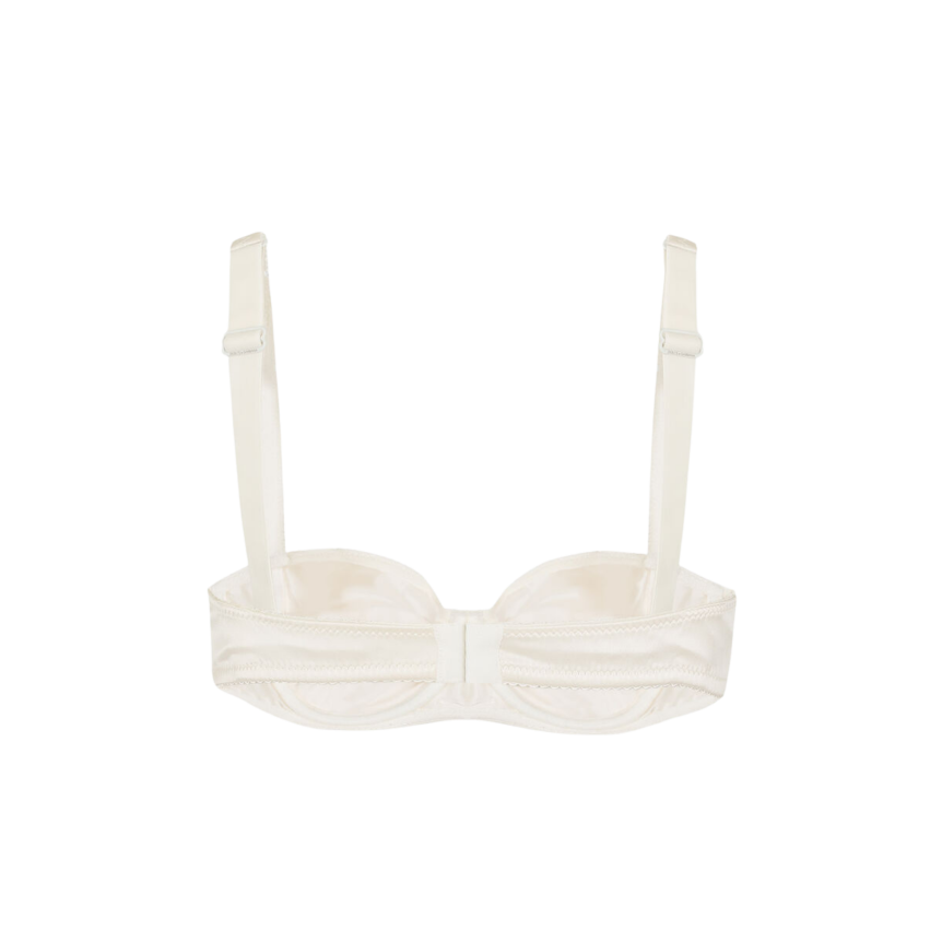 Soutien-gorge Dolce & Gabbana balconnet demi-mousse satin dentelle Champagne Rosé