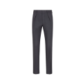 Pantalon droit à pinces Lin Gris Anthracite