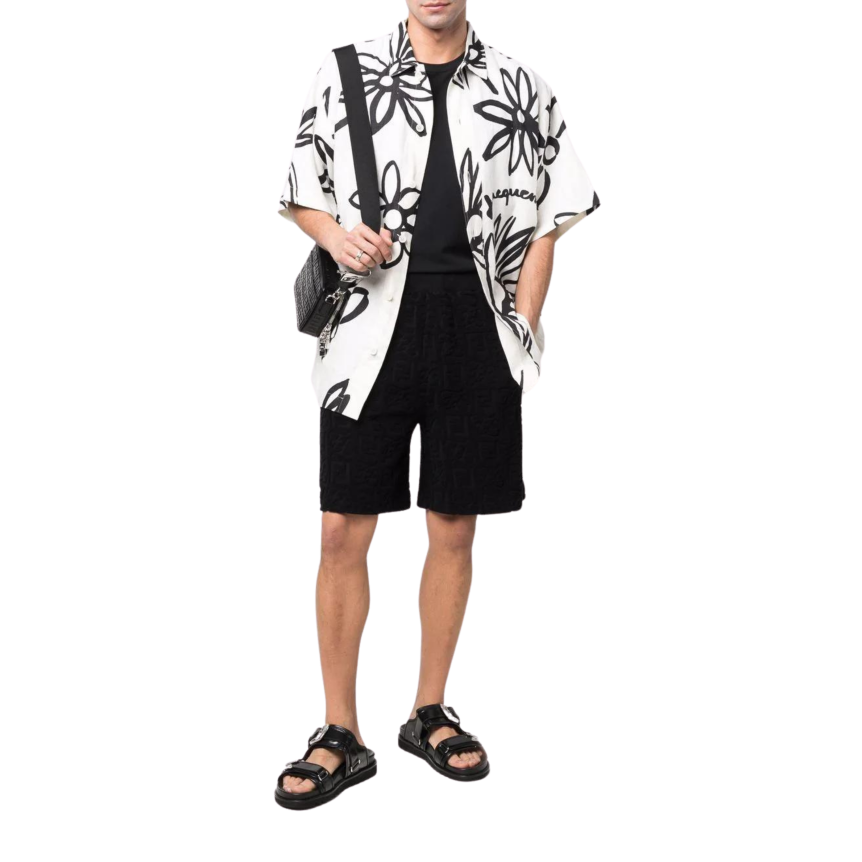 Short Bermuda FENDI Eponge Noir FF Relief