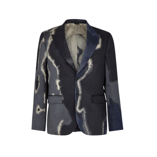 Veste Blazer Fendi Earth Jacquard Noir gris bleu