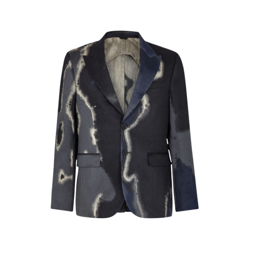 Veste Blazer Fendi Earth Jacquard Noir gris bleu
