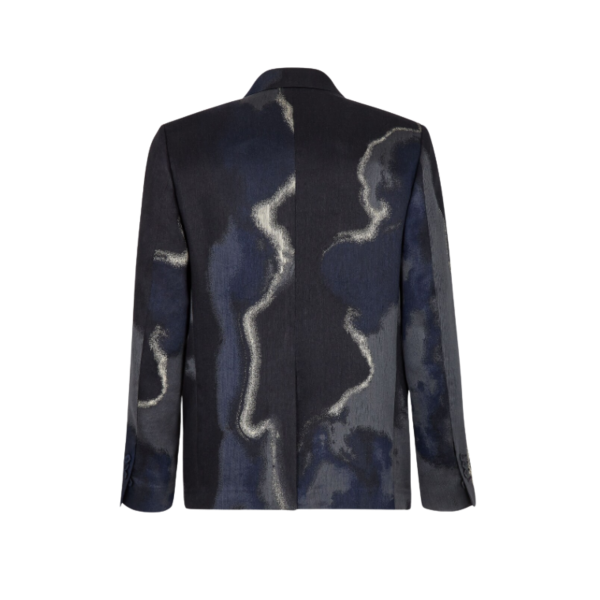 Veste Blazer Fendi Earth Jacquard Noir gris bleu