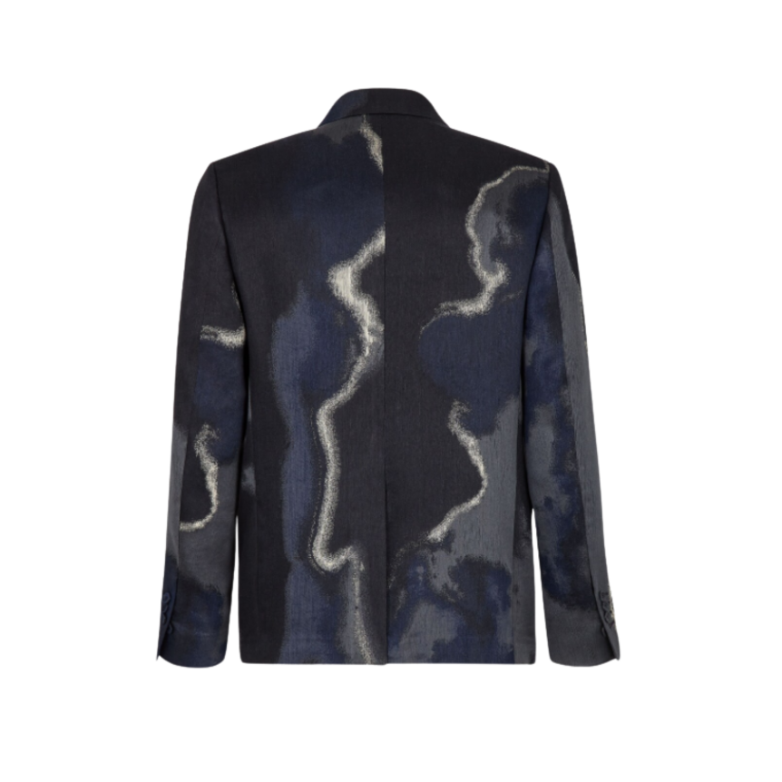 Veste Blazer Fendi Earth Jacquard Noir gris bleu