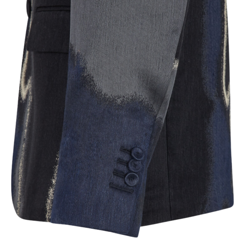 Veste Blazer Fendi Earth Jacquard Noir gris bleu