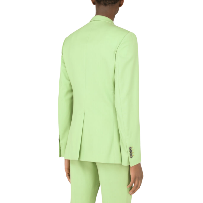 Veste Dolce & Gabbana Portofino laine stretch vert pistache poche plaquée