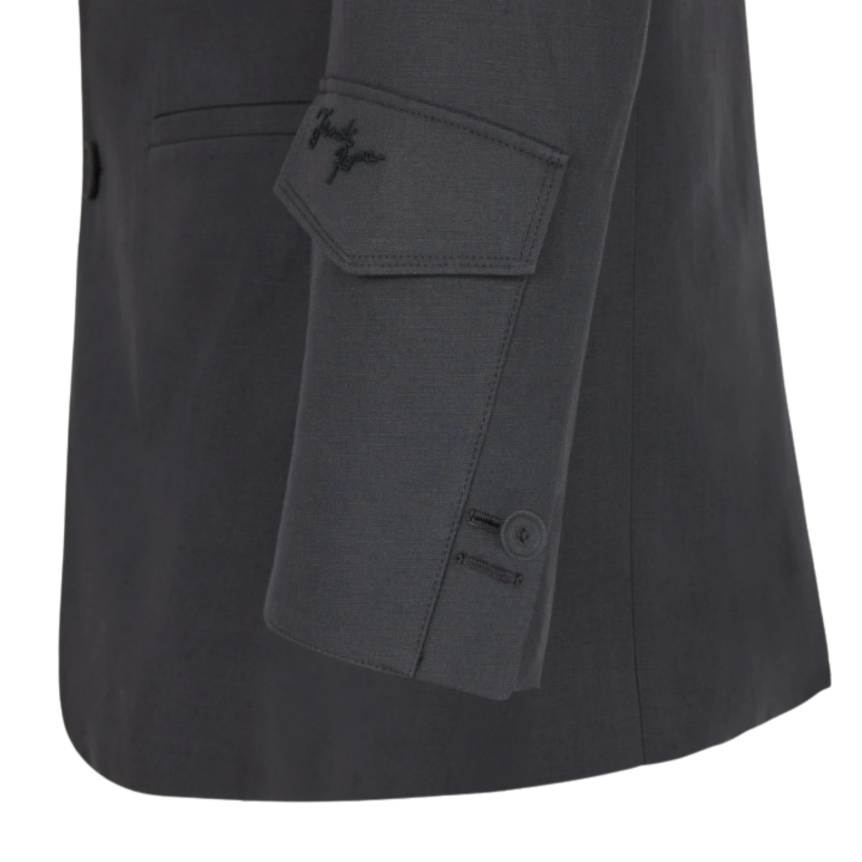 Veste Blazer Fendi 2 boutons Lin Gris Anthracite