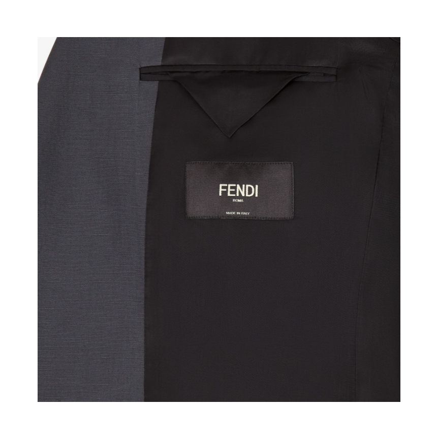 Veste Blazer Fendi 2 boutons Lin Gris Anthracite