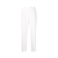 Pantalon droit coton lin Blanc Ecru