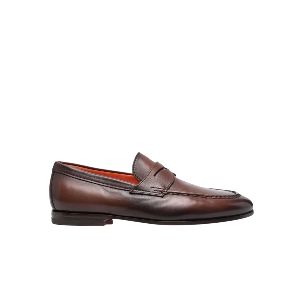 Mocassins SANTONI Cuir Marron
