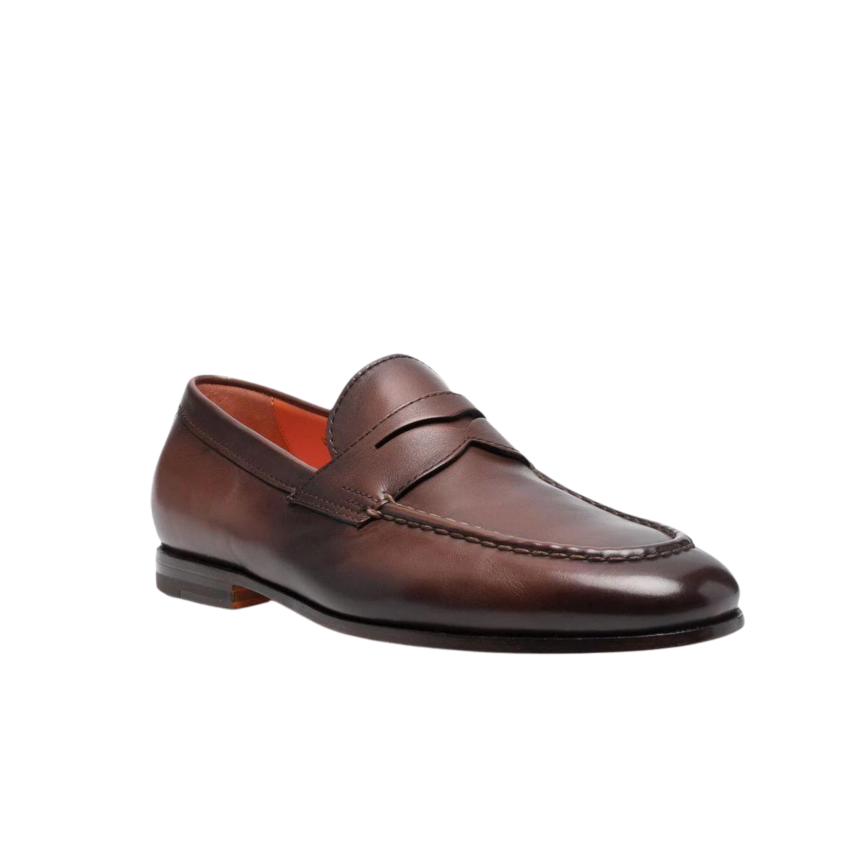 Mocassins SANTONI Cuir Marron