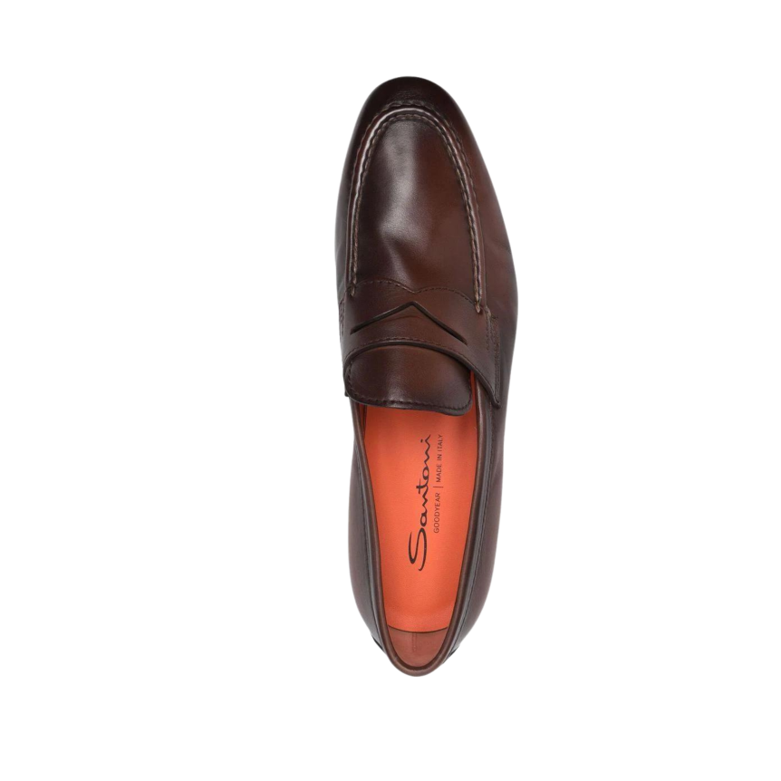 Mocassins SANTONI Cuir Marron