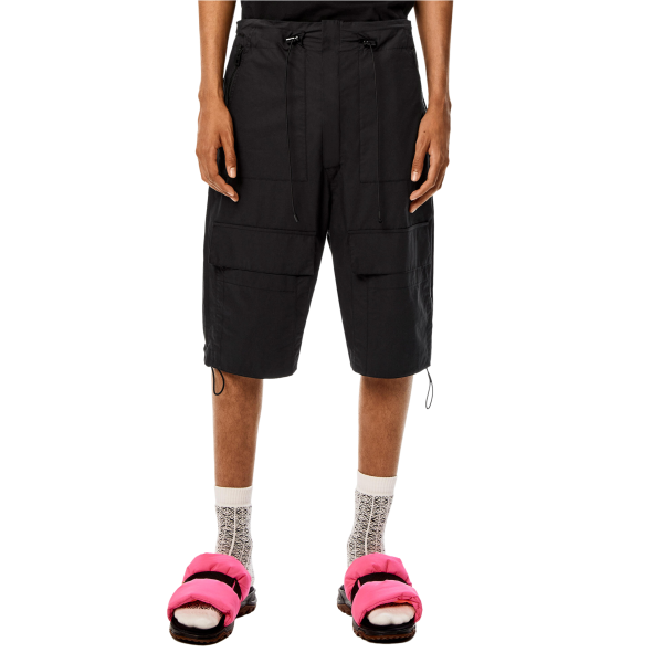 Bermuda Short LOEWE Cargo Coton noir Multipoches