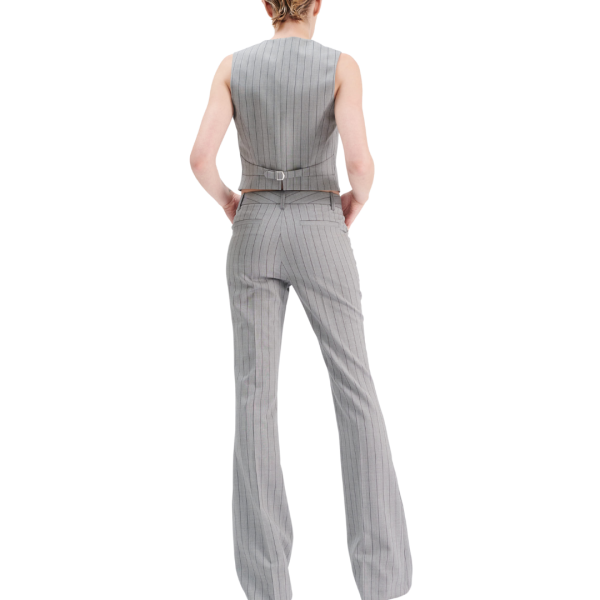 Pantalon De Costume Barbara Bui Gris Rayures Tennis