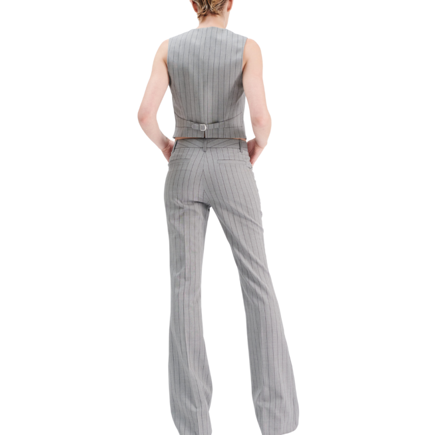 Pantalon De Costume Barbara Bui Gris Rayures Tennis