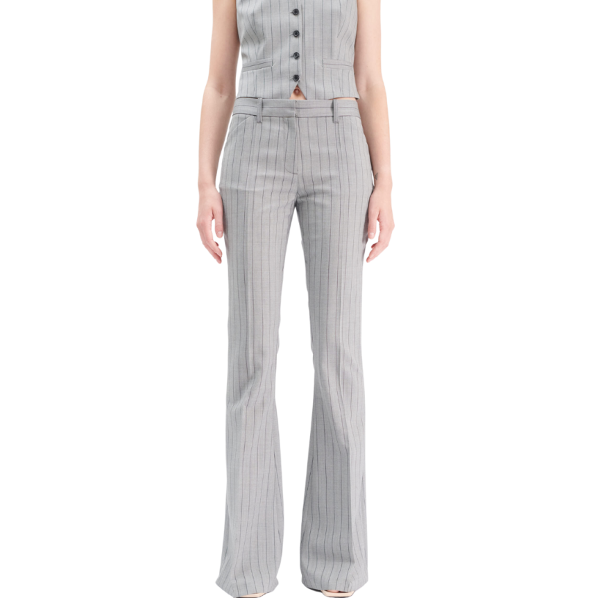 Pantalon De Costume Barbara Bui Gris Rayures Tennis