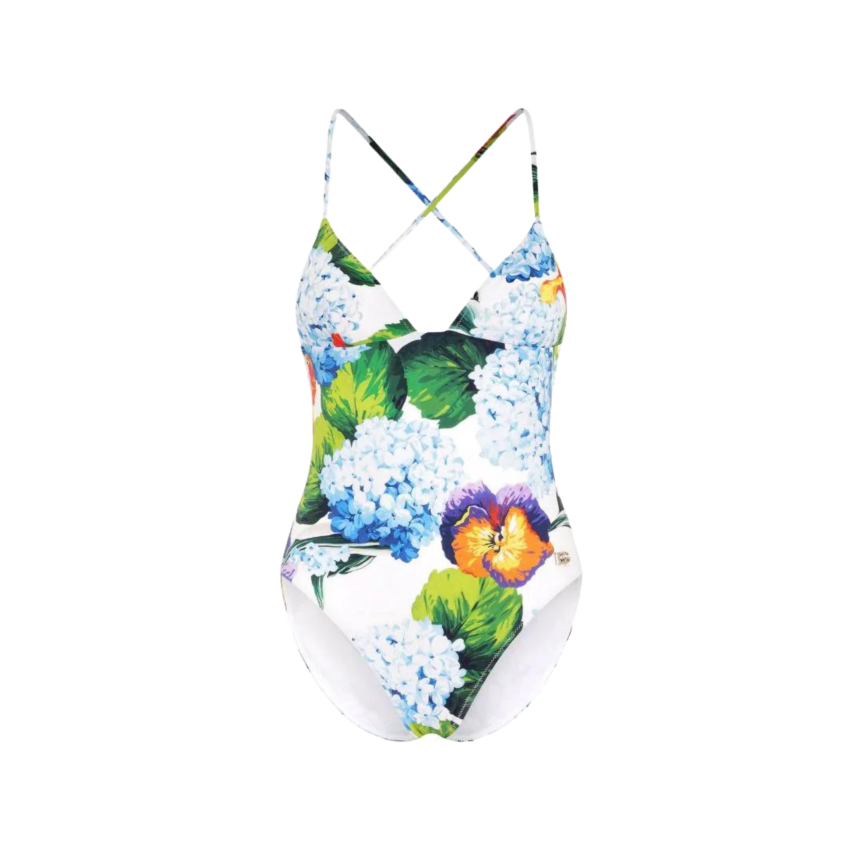 Maillot de Bain DOLCE & GABBAN A1 pièces Fleurs Hortensias Violette