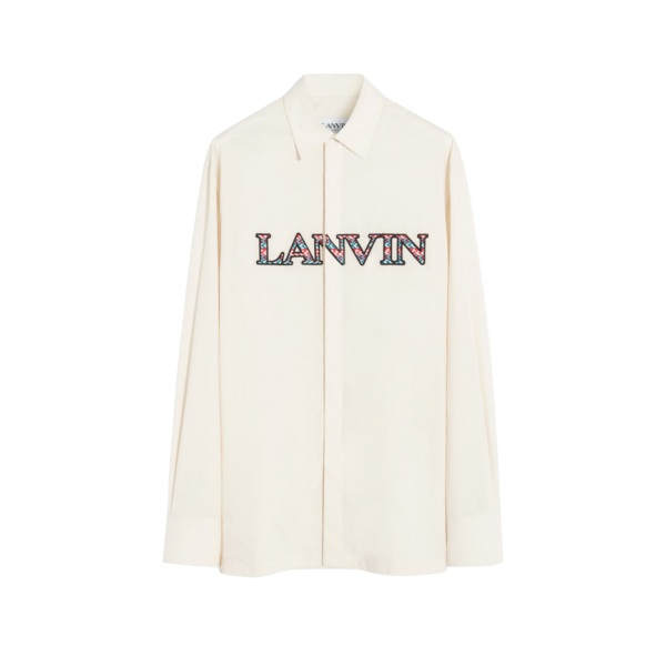 Chemise LANVIN coton ecru logo Lanvin Multicolore