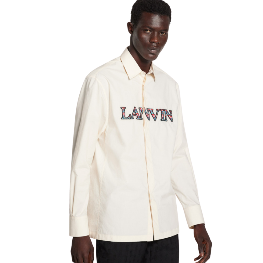 Chemise LANVIN coton ecru logo Lanvin Multicolore
