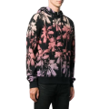 Sweat shirt Hoodie à capuche noir palmiers rose violet