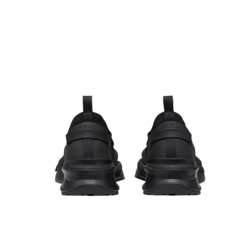 Baskets FENDI Running Flow Maille noire
