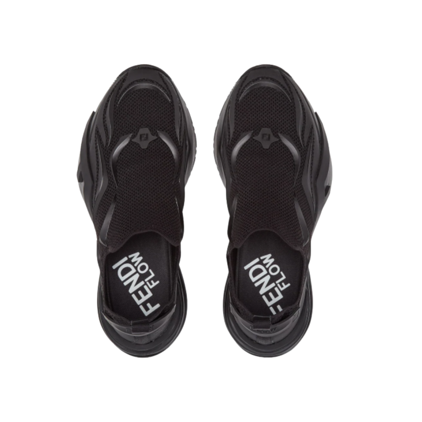 Baskets FENDI Running Flow Maille noire