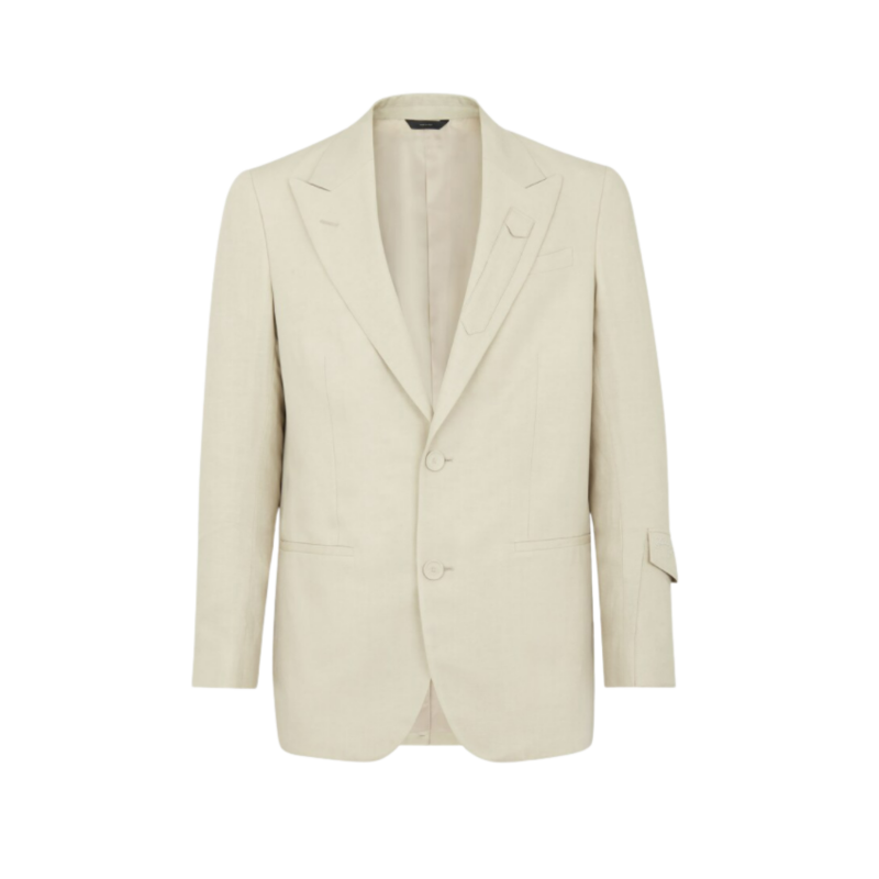 Veste blazer 2 boutons lin...