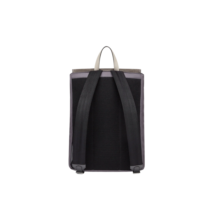 Sac à dos FENDI Fendiness format moyen cuir suédé gris boucle FF