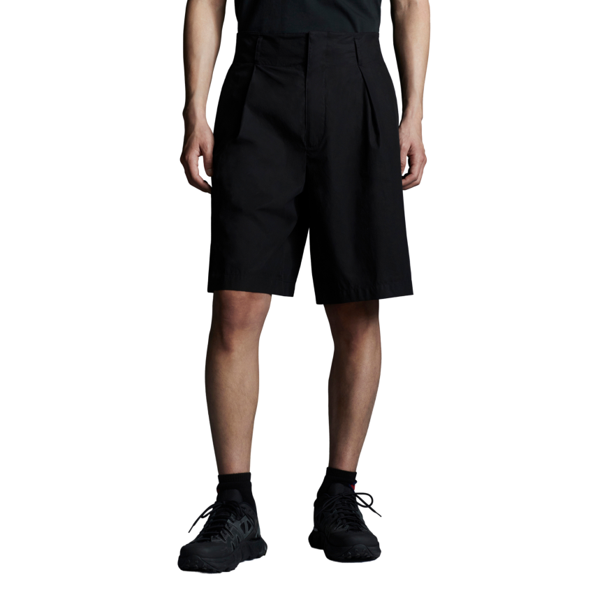 Short MONCLER 1952 popeline de coton noir