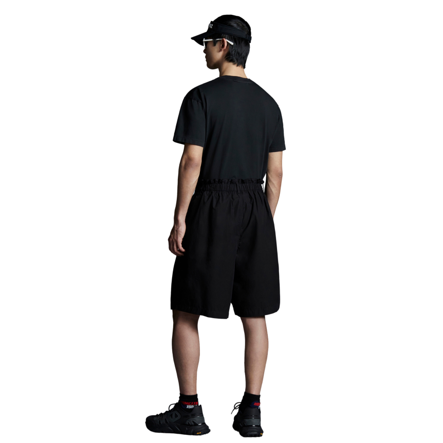 Short MONCLER 1952 popeline de coton noir