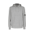 Sweat-shirt à capuche molleton coton gris clair chiné