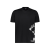 T-shirt manches courtes coton noir inscription logo blanc