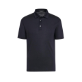 Polo manches courtes jersey laine bleu marine