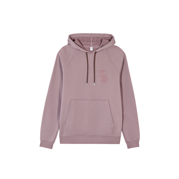 Sweat-shirt à capuche BERLUTI coton parme broderie logo